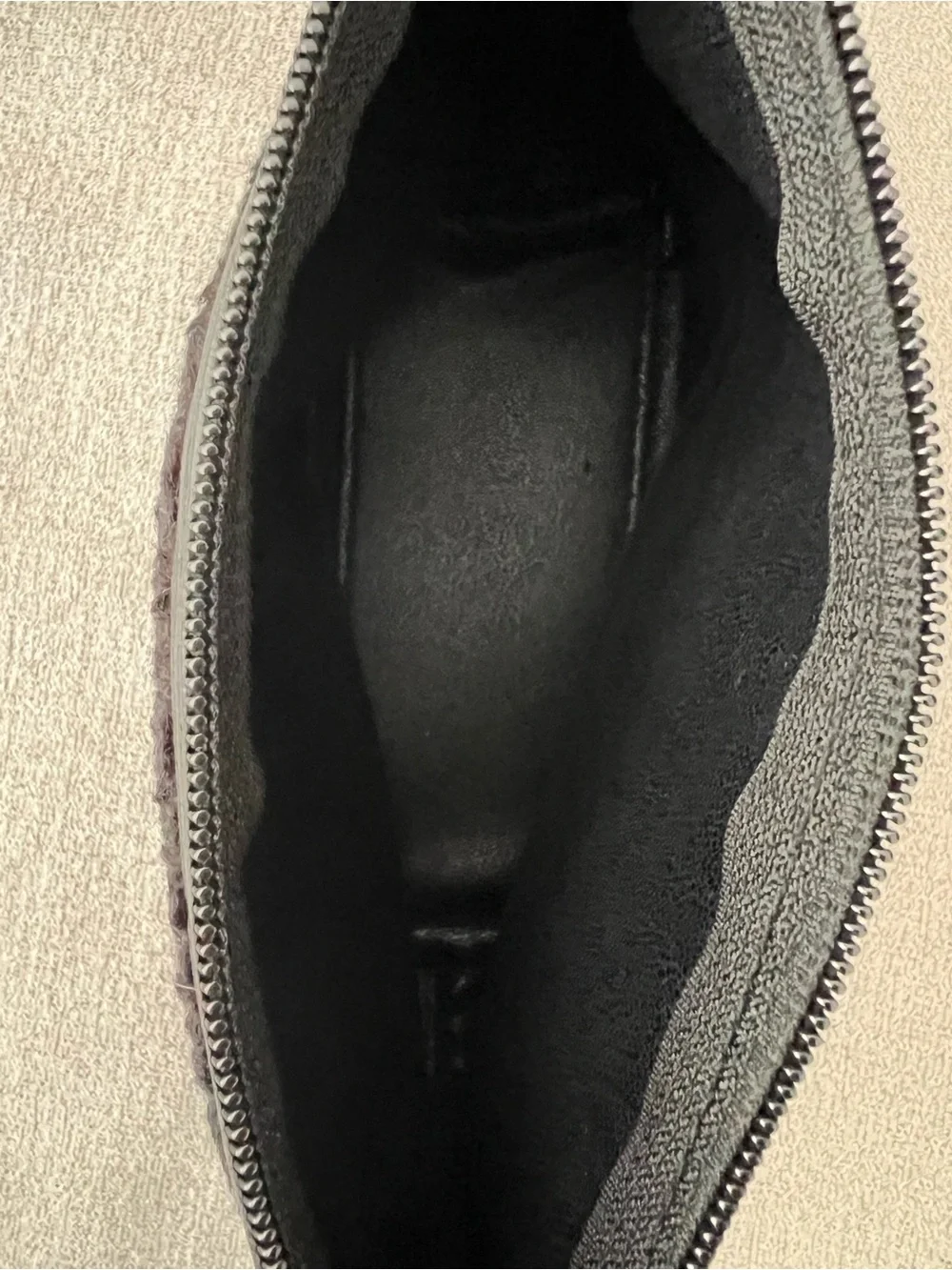 Black Sherpa Zip Pouch Neiman Marcus Small Travel Pouch Cosmetic Bag